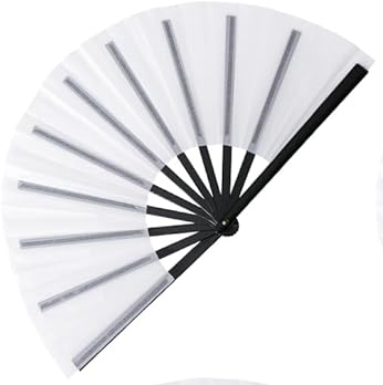 blank 25 Inch Sublimation Fans Black Handle