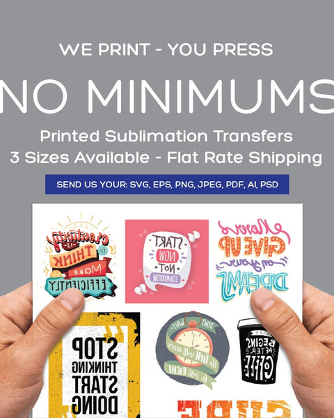 Custom Sublimation Transfers by size 23.90 wide