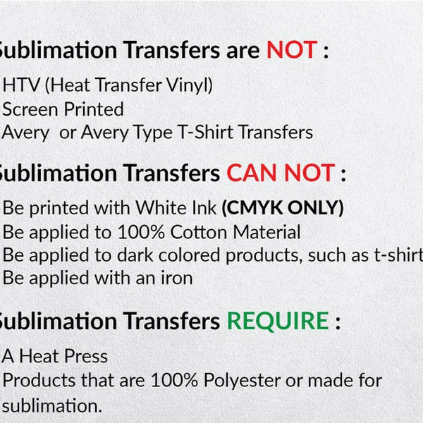Custom Sublimation Transfers by size 23.90 wide