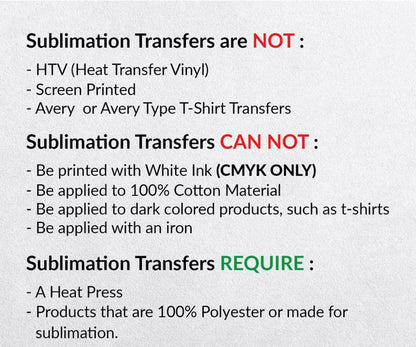 Custom Sublimation Transfers